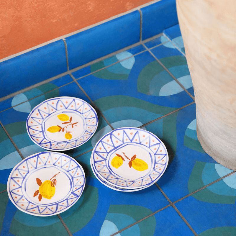 Moroccan Set Of 4 Plates, D10.5cm, Multi