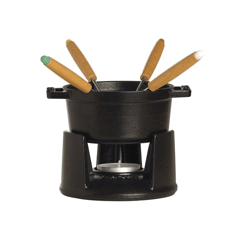 Mini fondue set, 10cm, Black