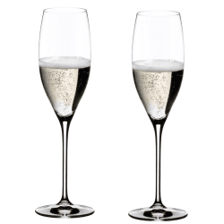 Image showing the Vinum Pair of cuvee prestige Champagne flutes, H21.8 x D6.2cm - 23cl product.