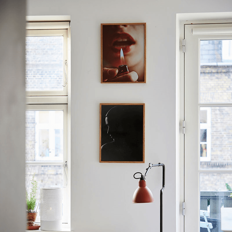 A Light Framed Print, 50 x 70cm, Beige