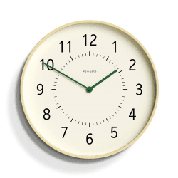 Image showing the Monopoly Wall Clock, D40cm, Light Plywood/Green product.