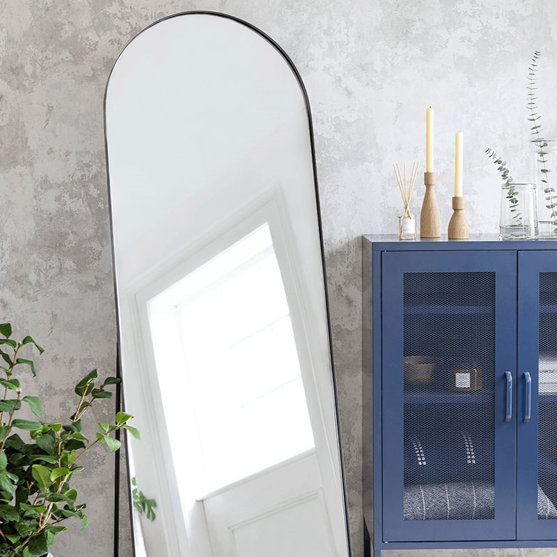 Charlcombe Arched Freestanding Mirror, H170cm, Iron