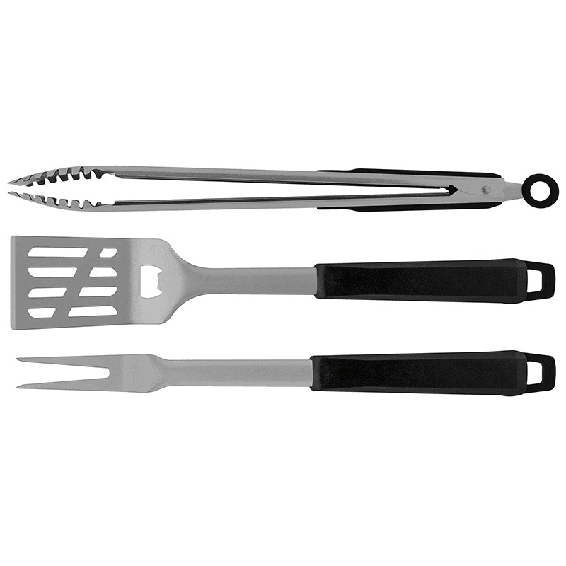 3 Piece BBQ Tool Set, Black