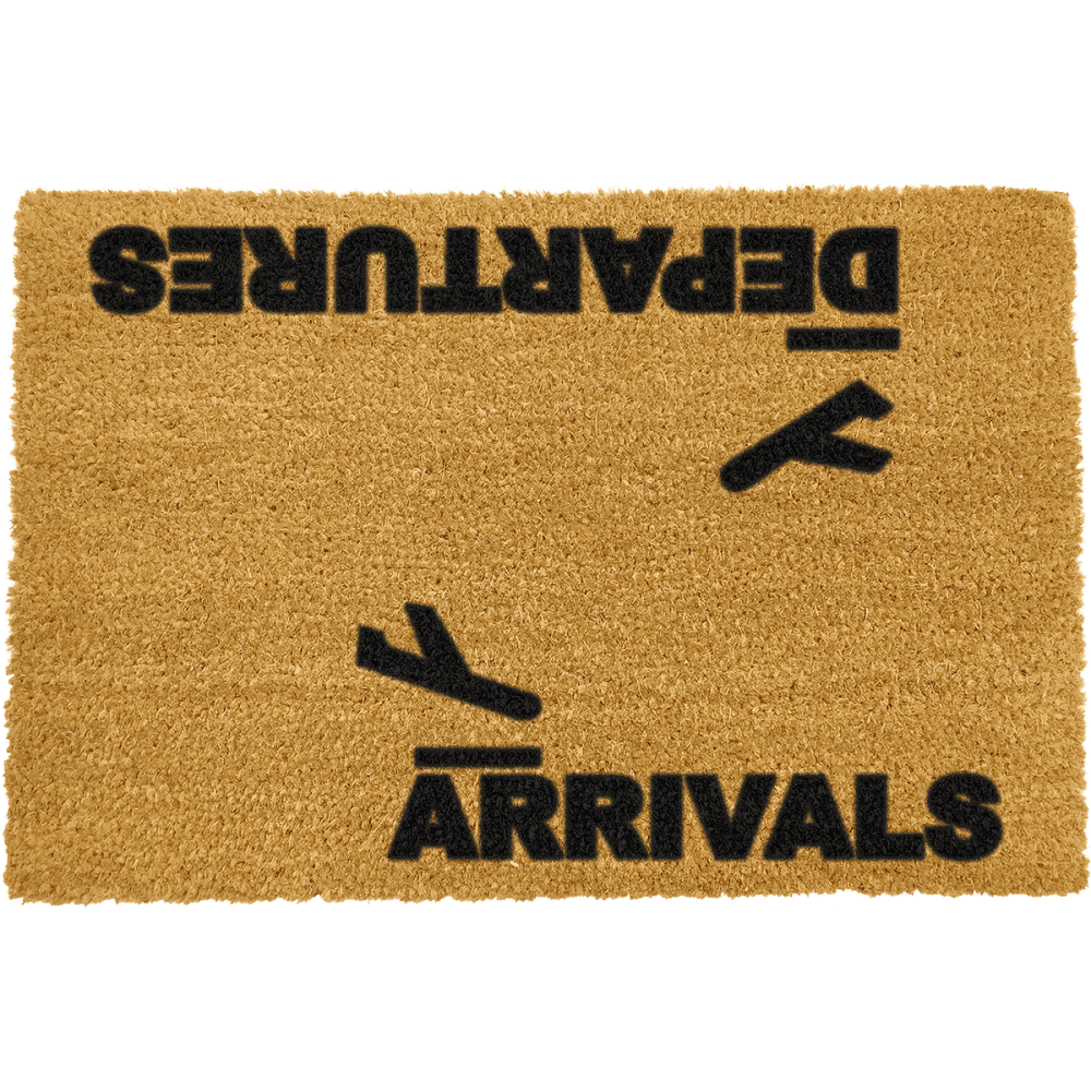 Arrivals, Departures Doormat, L60 x W40 x H1.5cm