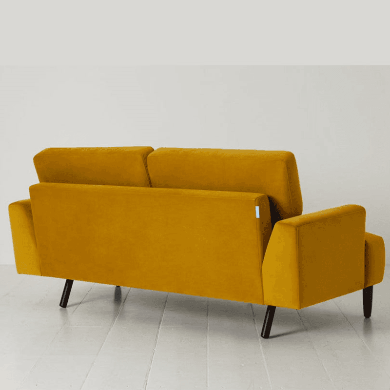 Model 05 2 Seater Velvet Sofa, Mustard