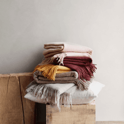 Image showing the Classic Plaid Throw, H200cm x W130cm, Grey product.