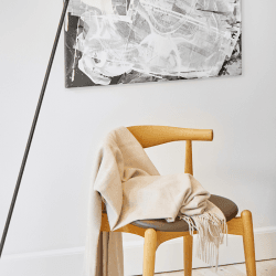 Image showing the Luxury Plaid Throw, H200cm x W130cm, Latte product.