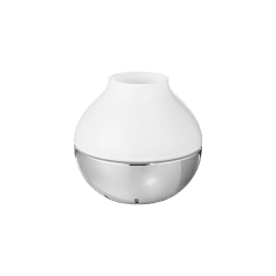 Image showing the Henning Koppel Small hurricane lamp, H11.6 x D12cm, Silver/White product.