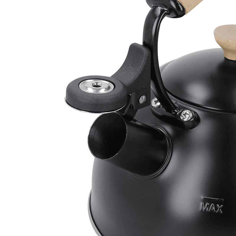 Whistling Kettle Wood Handle, 2.5L, Black