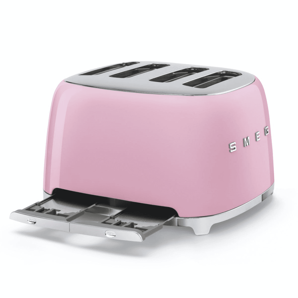 50's Retro 4 slice toaster - 4 slot, Pink