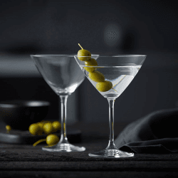 Image showing the Juvel Set of 4 Martini Glasses, 280ml, Clear product.