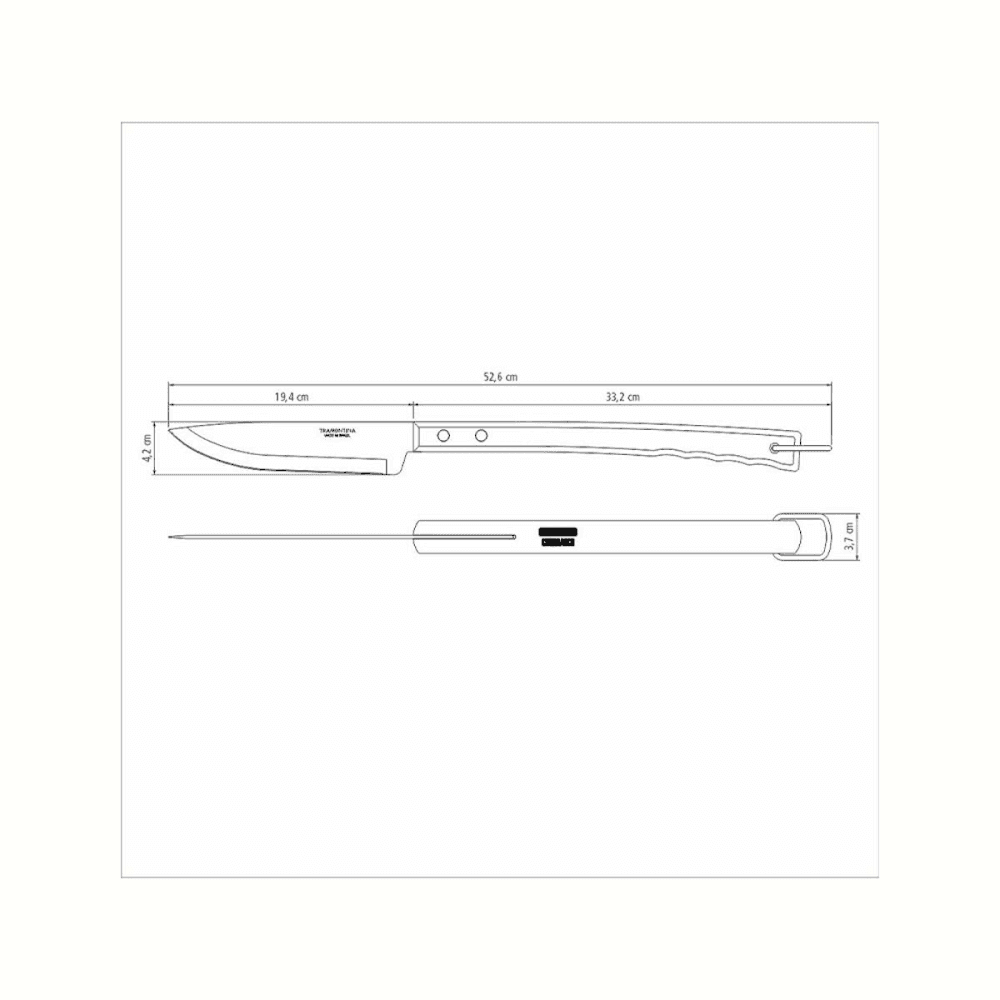 BBQ Tools, Set of 3, Brown/Silver
