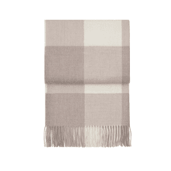 Image showing the Whisper Plaid Throw, H200cm x W130cm, Beige/White product.