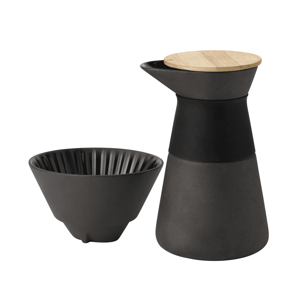 Theo by Francis Cayouette Coffee maker, H23.5cm - 0.6 litre, Black