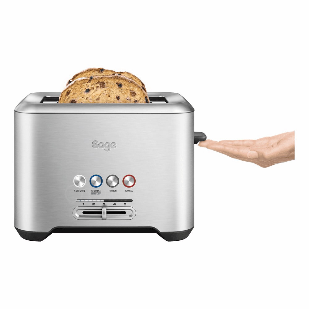 The Bit More 2 slice toaster, stainless steel