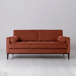Image showing the Model 02 Velvet 2 Seater Sofa, Brick product.