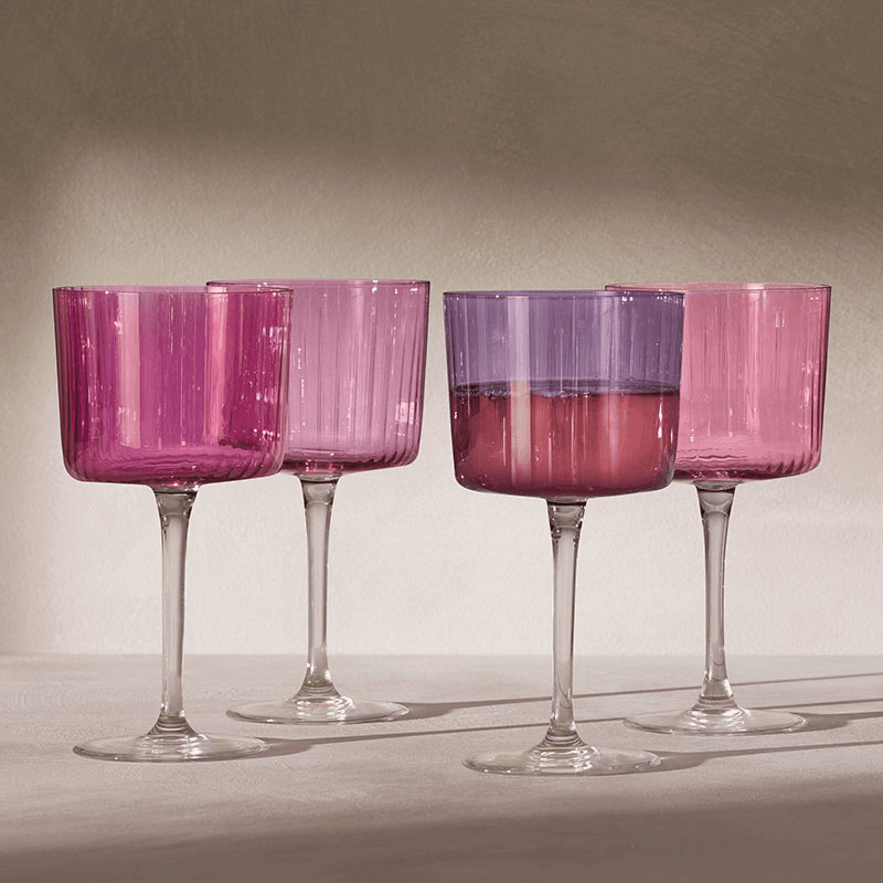 Gems Set of 4 Wine Glasses, 250ml, Garnet