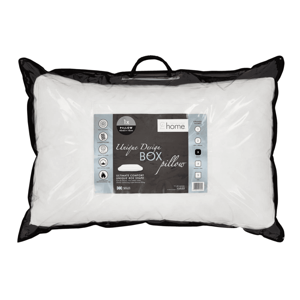 Luxury Box Single Pillow, White