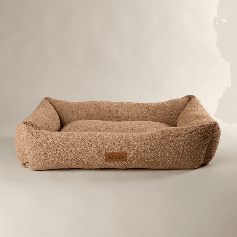 Luxury Boucle Box Bed, 90 x 70cm, Desert Tan