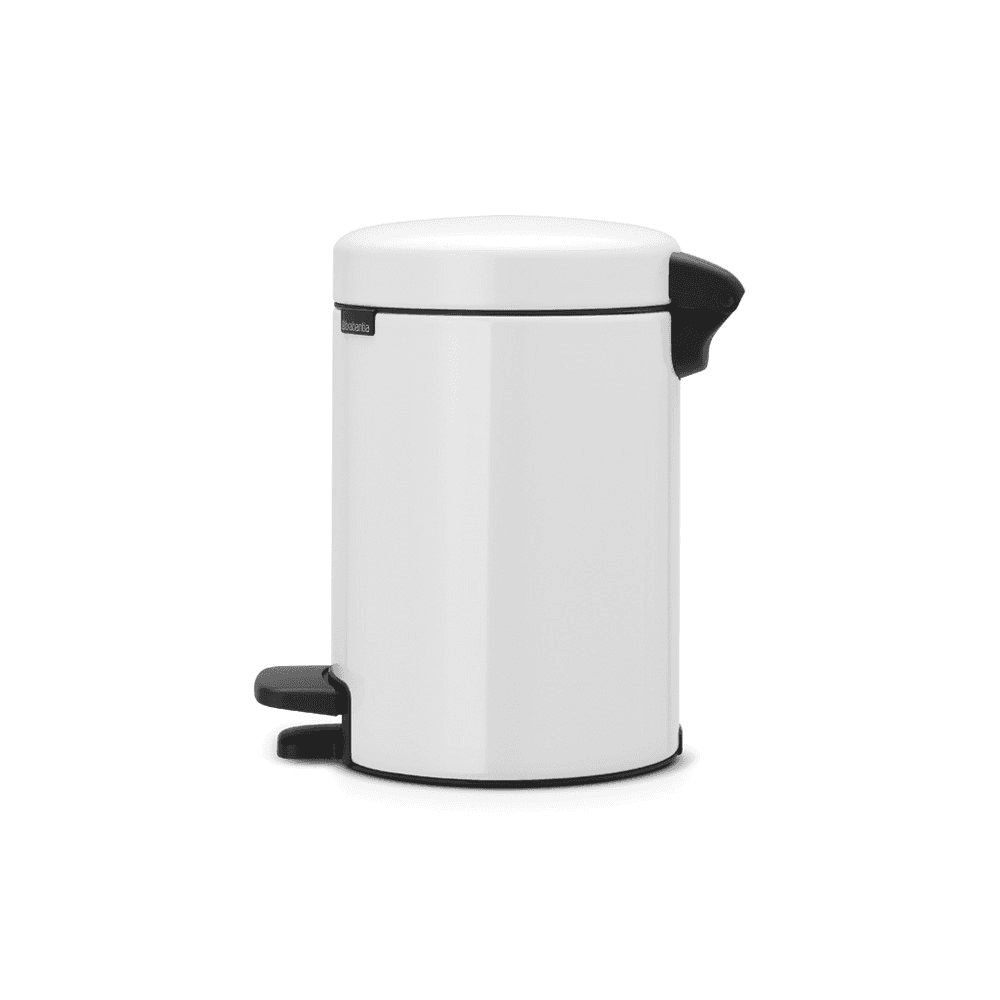NewIcon Pedal Bin, 3 Litre, White