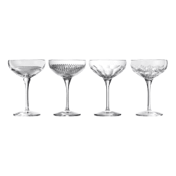 Image showing the Mixology Set of 4 Coupe Glasses, 280ml, Clear product.