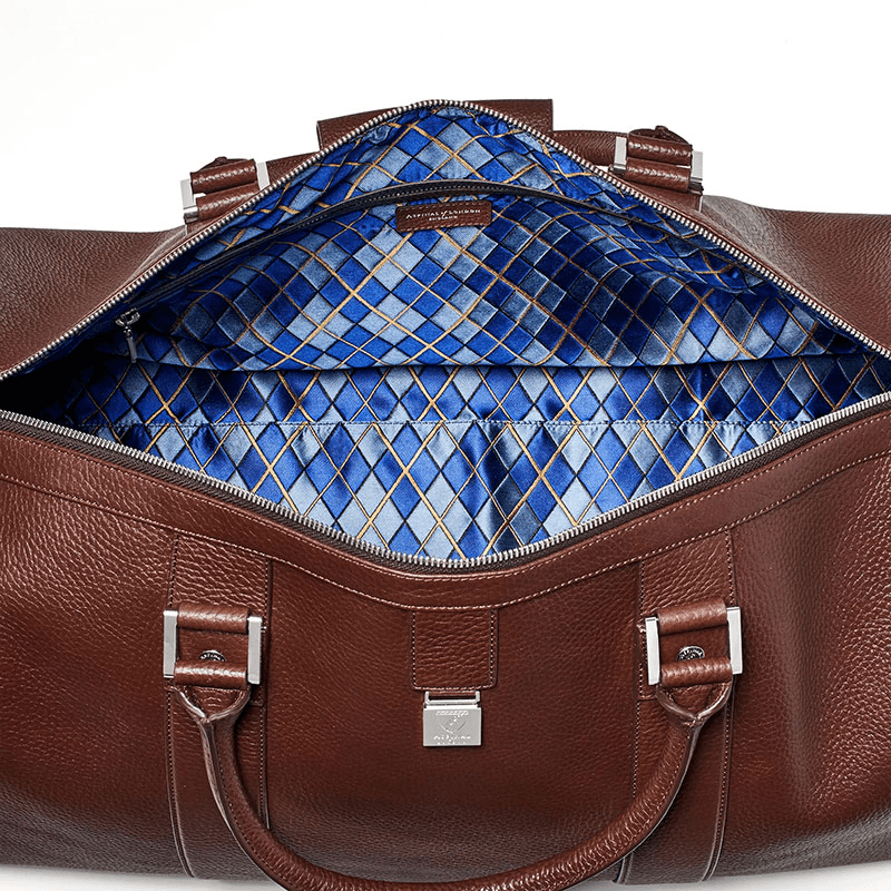 Boston Travel Bag, Tobacco Pebble
