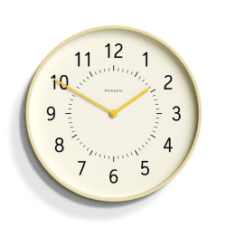 Image showing the Monopoly Wall Clock, D40cm, Light Plywood/Yellow product.