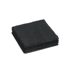 Image showing the Set of 4 square coasters, 11cm, Slate product.