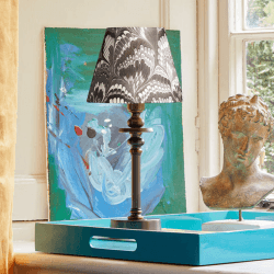 Image showing the Empire Shade, 20cm, grey and black Piave hand made marble paper product.