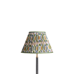 Image showing the Empire Shade Small Ikat Spot Linen By GP & J Baker, 30cm, Blue/Green product.