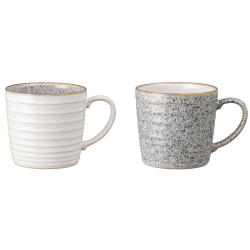 Image showing the Studio Grey Pair of ridged mugs, 400ml product.