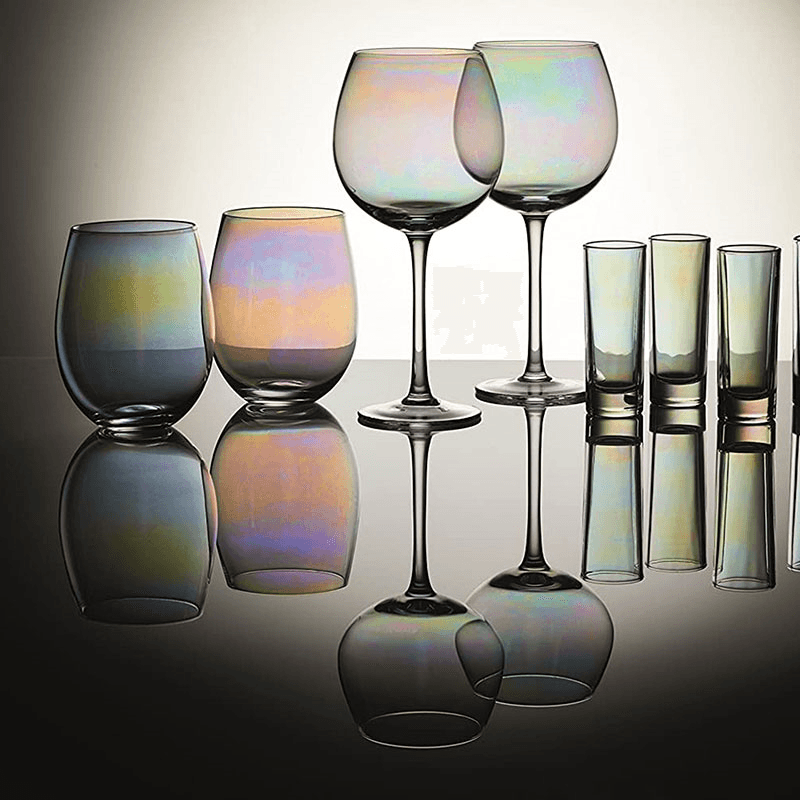 BarCraft Pair of glass tumblers, 11.7cm - 0.6 litre, Lustre