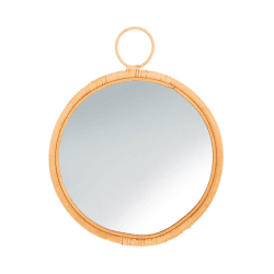 Image showing the Rattan Round Mirror, D23cm, Natural product.