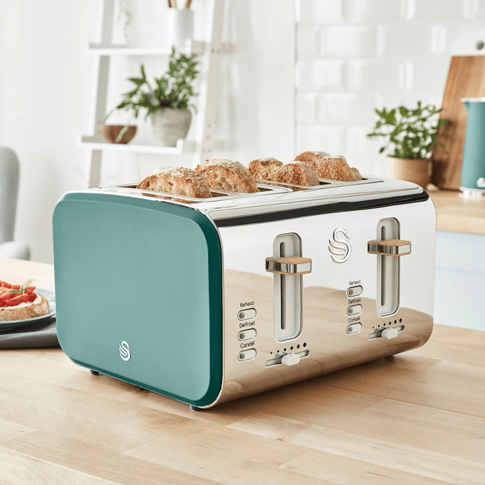 Nordic 4-Slice Toaster, Teal