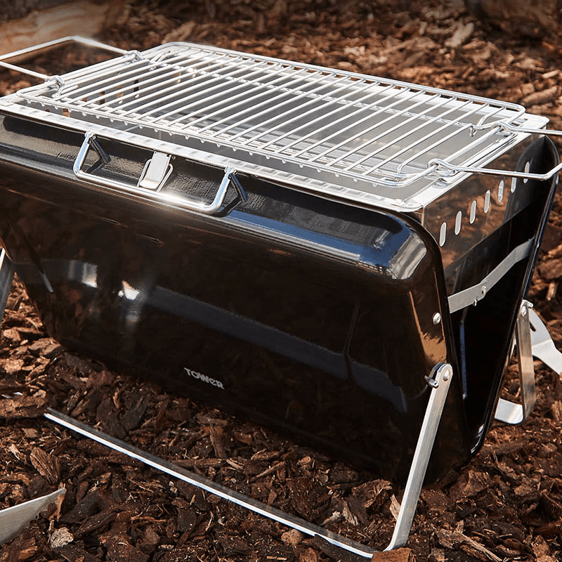 Stealth Portable Charcoal Briefcase BBQ, Black