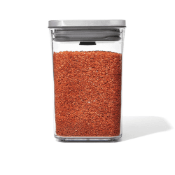 Image showing the Good Grips Pop Small Square Storage Container, 1L, Grey product.
