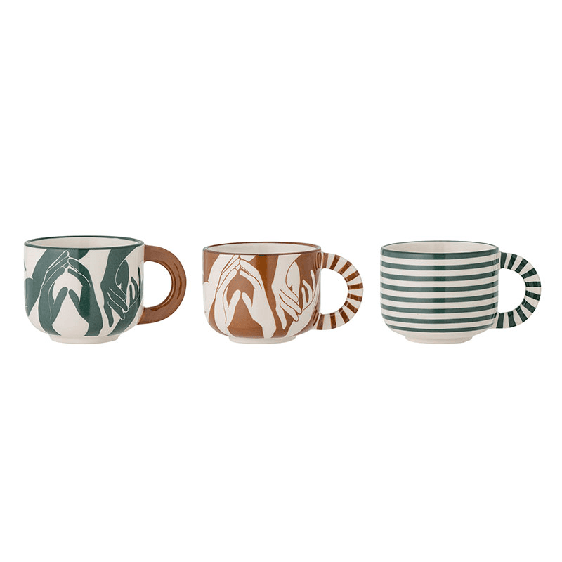 Carim Set of 3 Mugs, D8cm, Multi
