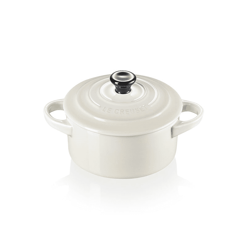 Stoneware Petite round casserole, 10cm, Meringue