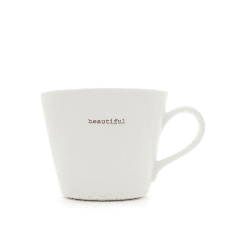 Beautiful' Mug, 350ml, White