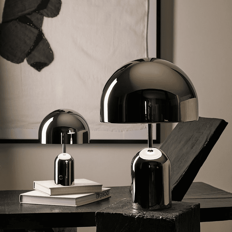 Bell Portable Lamp, H28cm, Silver