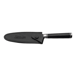Image showing the Katana Saya Pakkawood Utility Knife, 12cm Damascus Blade product.