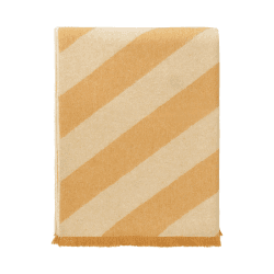 Image showing the Fishbone Throw, H190cm x W130cm, Yellow Ochre product.