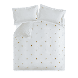 Image showing the sunflowers Super King Quilt Set, White product.
