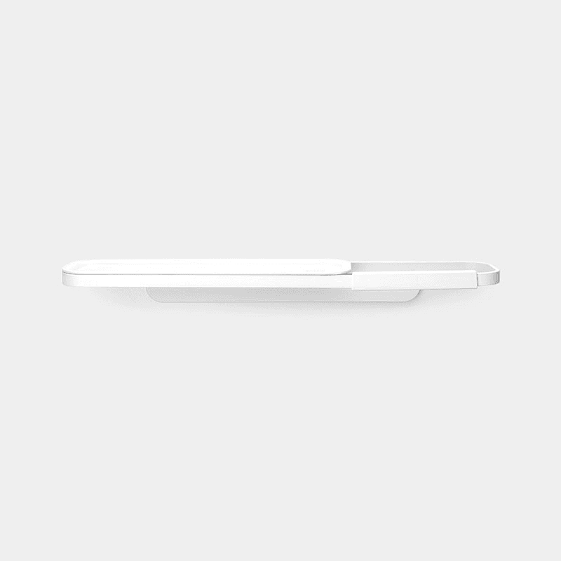 MindSet Toilet Roll Holder with Shelf, Mineral Fresh White