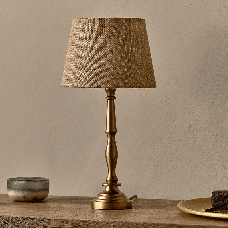 Lele Solid Brass Table Lamp, H34cm, Brass