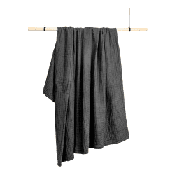 Image showing the 6-layer soft blanket, 200 x 140cm, Dark Grey product.