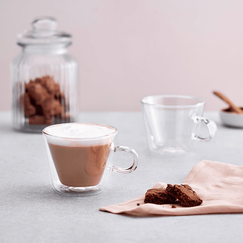 Duo Flare Cappuccino Glass Set, 250ml