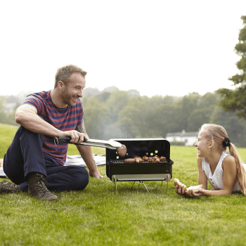 Image showing the Go-Anywhere Portable charcoal barbecue, 44 x 42 x 27cm, Black product.