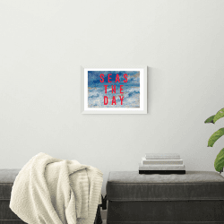 Image showing the The 13 Prints Seas The Day Print, A3, White Frame product.