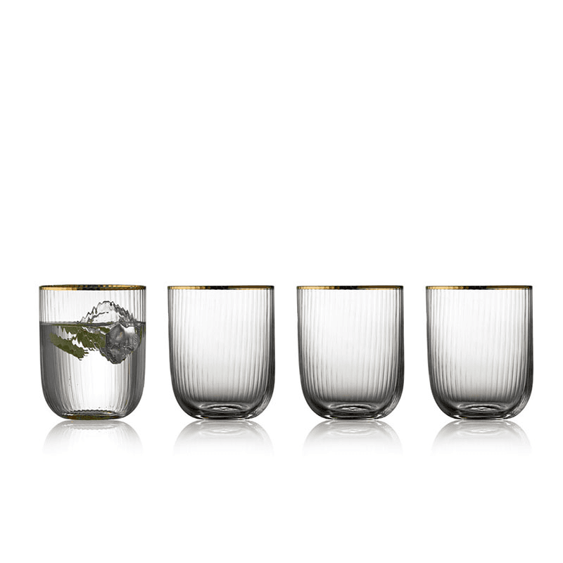 Palermo Set of 4 Tumblers, 350ml, Gold